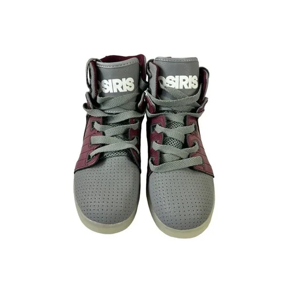 Osiris Burgundy & Grey Shoes - Picture 3 of 9